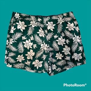 Land’s End Green Hawaiian Floral Trunks